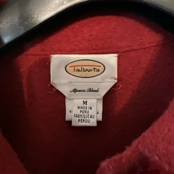 Talbots Womens Sz M Coat Jacket Rust Alpaca Wool Blend Button Front Pockets. - Picture 4 of 8